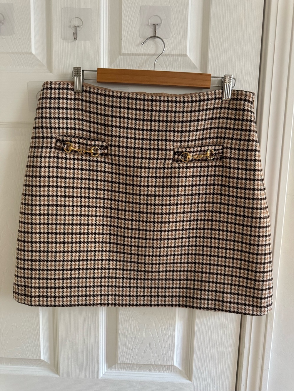LOFT Horsebit Plaid Mini Skirt 14 - Picture 2 of 13